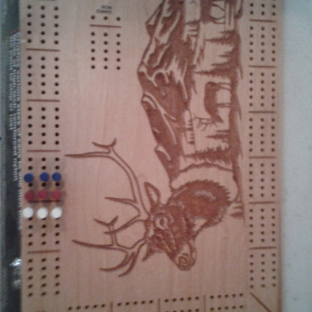 Handmade cribbage board